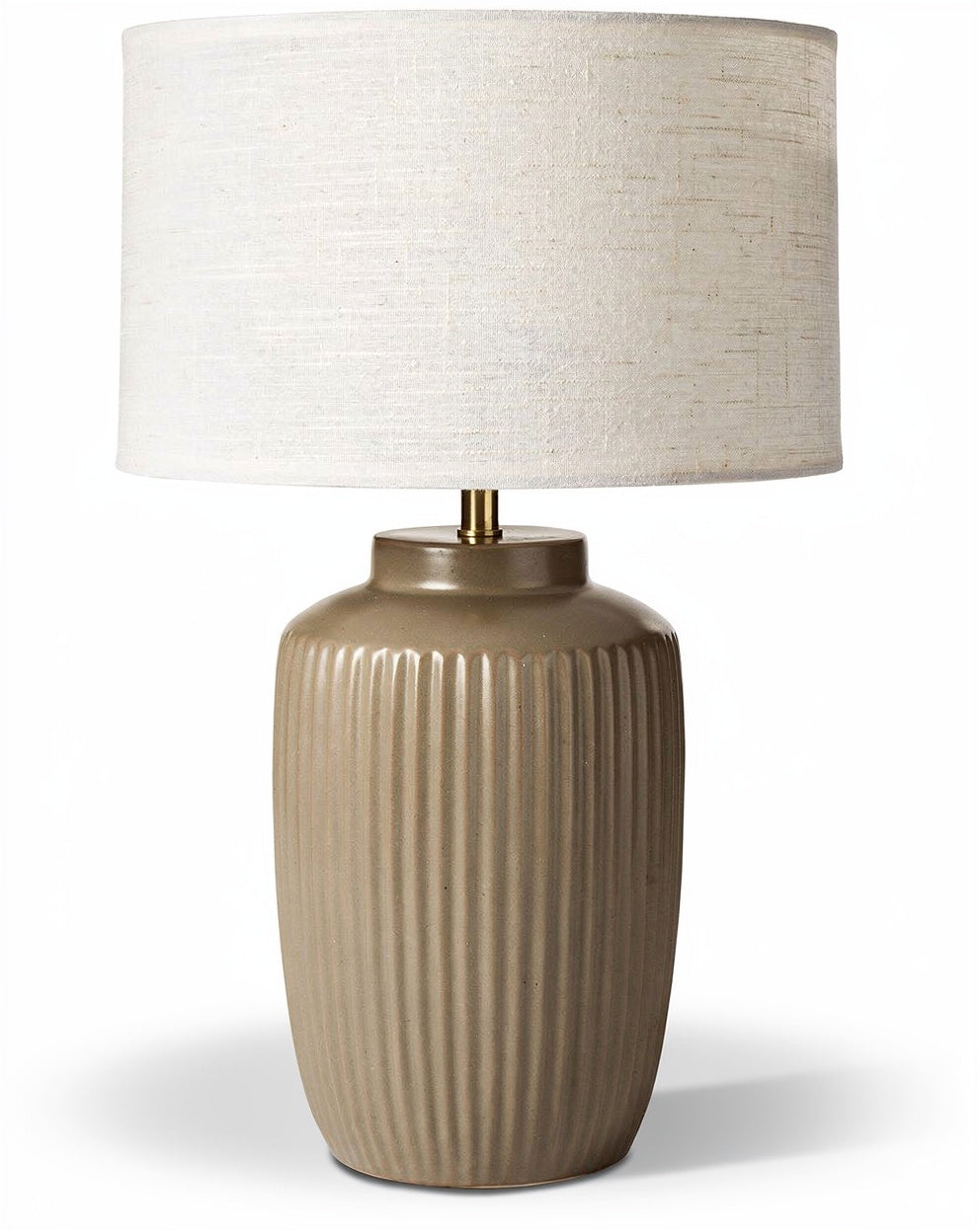 **Technische Titel in het Nederlands: Elegante keramische tafellamp met een textiele lampschaduw**