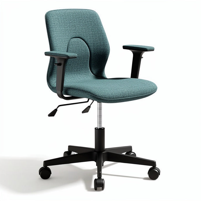 **Ergonomische bureaustoel met verstelbare armleuningen en wieltjes**